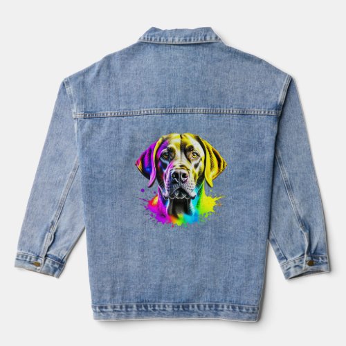 Labrador Retriever Pop Art I Dog Lover I Splash Ar Denim Jacket