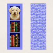 Labrador Retriever Puppy Blue Bookmark (Front & Back)