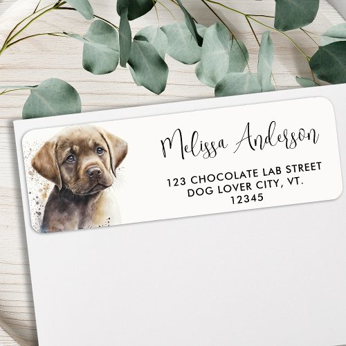 Labrador Retriever Puppy Cute Dog Return Address Label