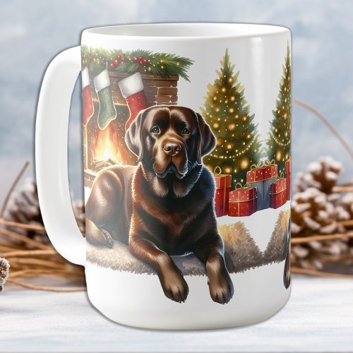 Labrador Retriever Puppy Dog Christmas Holiday Coffee Mug