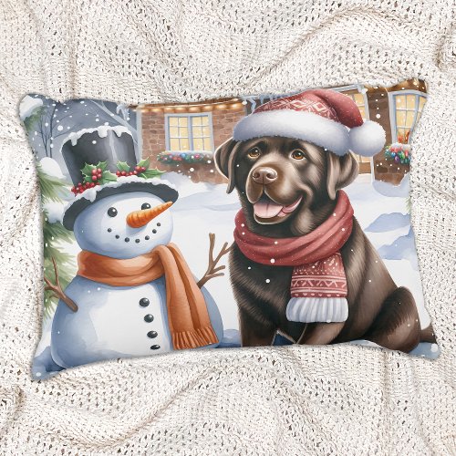 Labrador Retriever Puppy Dog Lover Christmas Decorative Pillow