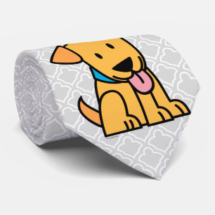 Labrador Retriever puppy dog sit golden cute pup Neck Tie