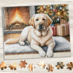 Labrador Retriever Puppy Dog Yellow Lab Christmas Jigsaw Puzzle<br><div class="desc">Looking for a fun and engaging activity to share with your family this holiday season? Look no further than our jigsaw puzzle collection featuring playful Labrador Retrievers! As a dog lover, you'll adore the variety of designs we offer, including cute and cuddly puppies, lovable yellow, chocolate, and black Labs, and...</div>