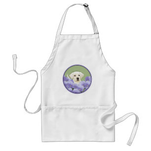 Labrador Retriever Puppy Painting Original Dog Art Adult Apron