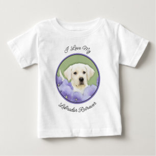 Labrador Retriever Puppy Painting Original Dog Art Baby T-Shirt
