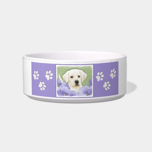 Labrador Retriever Puppy Painting Original Dog Art Bowl (Right)