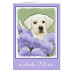 Labrador Retriever Puppy Painting Original Dog Art Cards