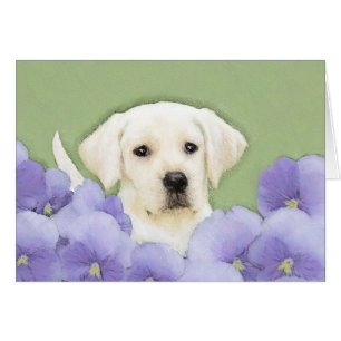 Labrador Retriever Puppy Painting Original Dog Art Cards