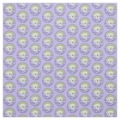 Labrador Retriever Puppy Painting Original Dog Art Fabric