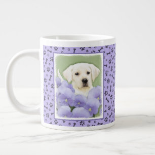 Labrador Retriever Puppy Painting Original Dog Art Giant Coffee Mug