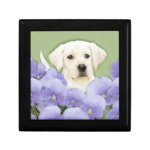 Labrador Retriever Puppy Painting Original Dog Art Gift Box