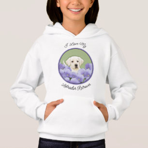 Labrador Retriever Puppy Painting Original Dog Art Hoodie
