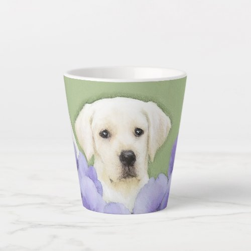 Labrador Retriever Puppy Painting Original Dog Art Latte Mug