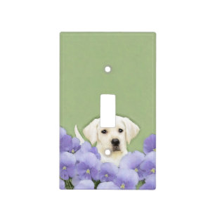 Labrador Retriever Puppy Painting Original Dog Art Light Switch Cover