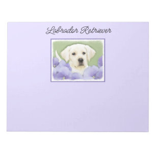 Labrador Retriever Puppy Painting Original Dog Art Notepad