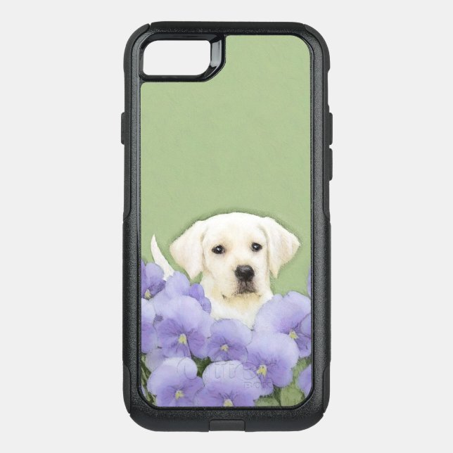 Labrador Retriever Puppy Painting Original Dog Art Otterbox iPhone Case (Back)