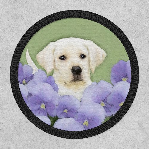 Labrador Retriever Puppy Painting Original Dog Art Patch