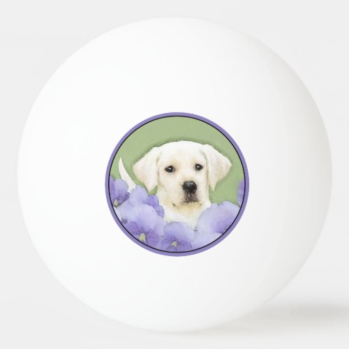 Labrador Retriever Puppy Painting Original Dog Art Ping Pong Ball