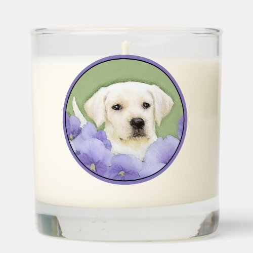 Labrador Retriever Puppy Painting Original Dog Art Scented Candle