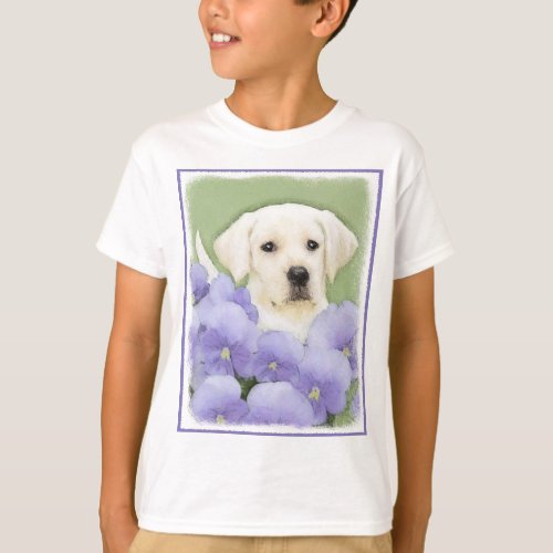 Labrador Retriever Puppy Painting Original Dog Art T_Shirt
