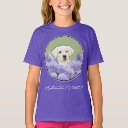 Labrador Retriever Puppy Painting Original Dog Art T_Shirt