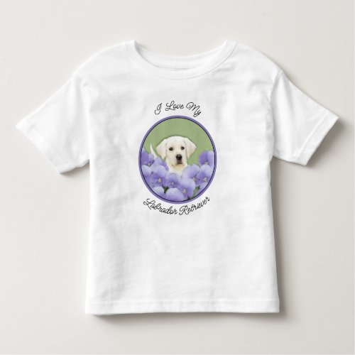 Labrador Retriever Puppy Painting Original Dog Art Toddler T_shirt