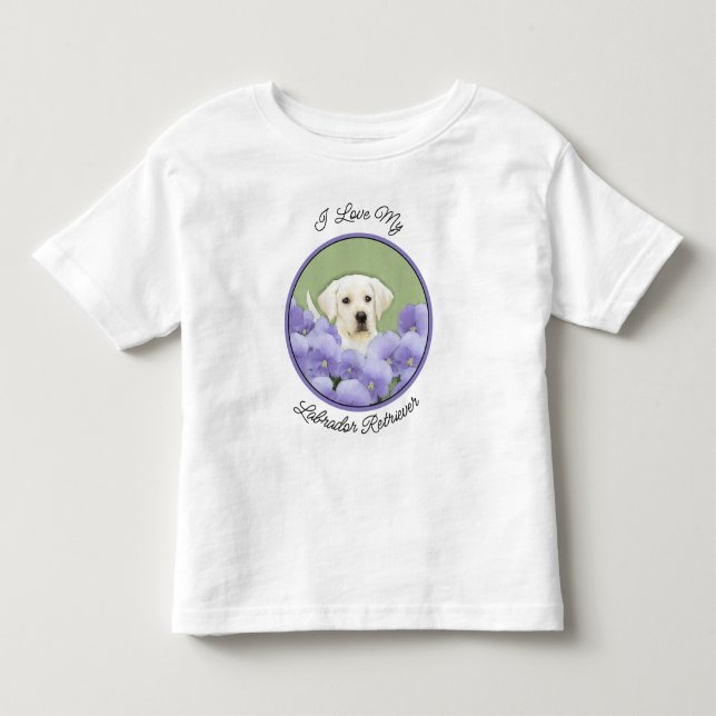 Labrador Retriever Puppy Painting Original Dog Art Toddler T-shirt (Front)