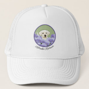 Labrador Retriever Puppy Painting Original Dog Art Trucker Hat