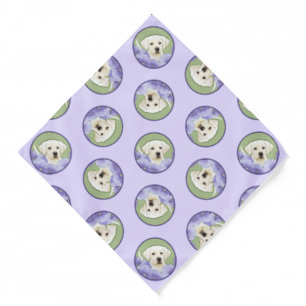 Labrador Retriever Puppy Painting Yellow Dog Art Bandana