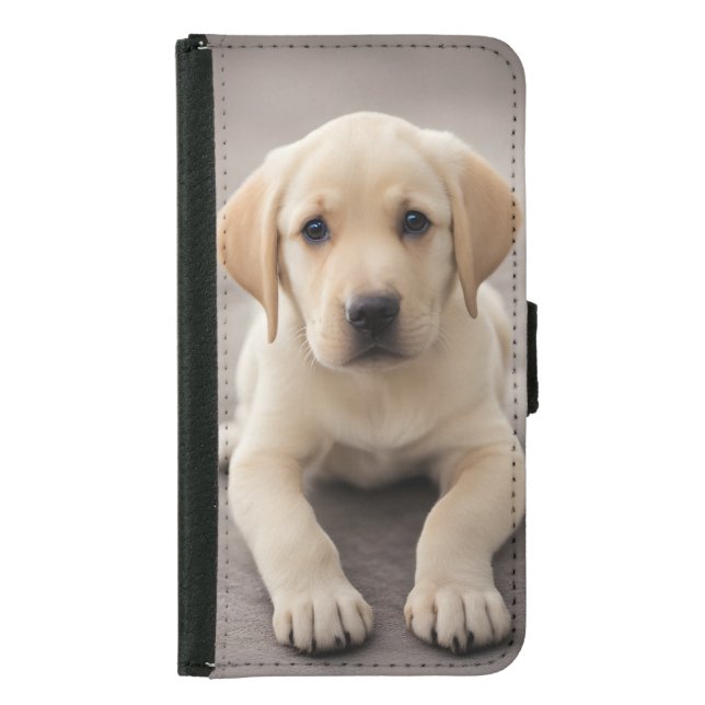 Labrador Retriever Puppy Samsung Galaxy Wallet Case (Front)