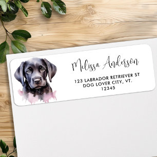 Labrador Retriever Puppy Watercolor Return Address Label