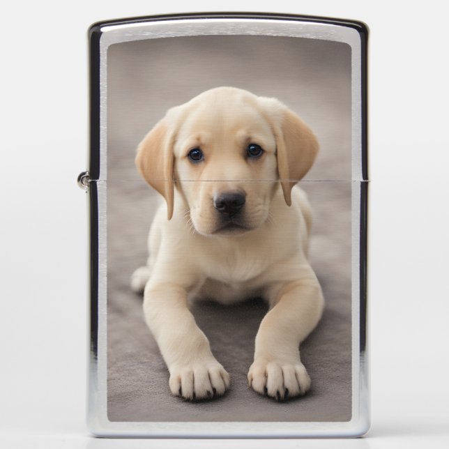 Labrador Retriever Puppy Zippo Lighter (Front)