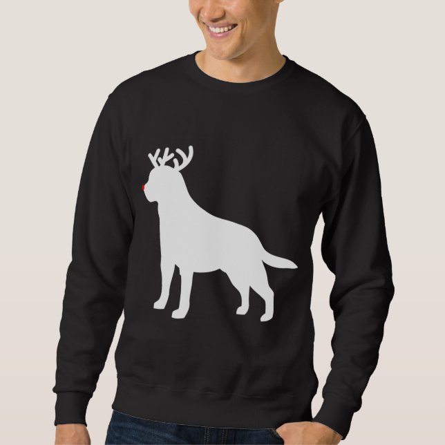 Labrador Retriever Reindeer Christmas Dog Sweatshirt (Front)