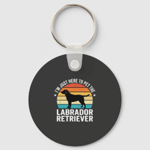 Labrador Retriever Retro Dog Petting Keychain