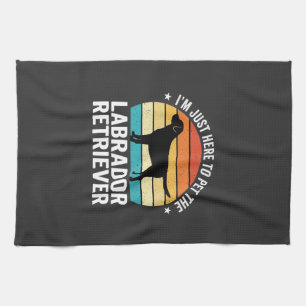 Labrador Retriever Retro Dog Petting Kitchen Towel