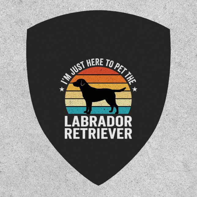 Labrador Retriever Retro Dog Petting Patch (Front)