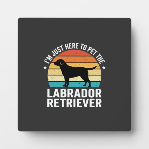 Labrador Retriever Retro Dog Petting Plaque