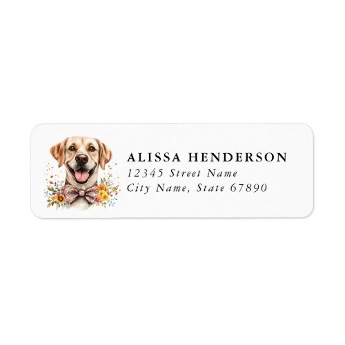 Labrador Retriever Return Address Labels