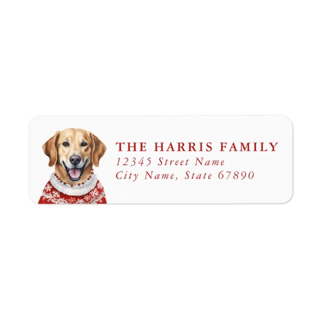 Labrador Retriever Return Address Labels (Front)