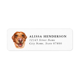Labrador Retriever Return Address Labels