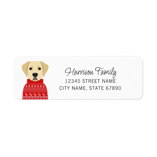Labrador Retriever Return Address Labels (Front)