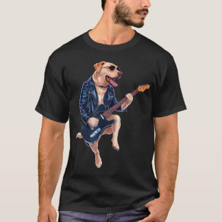 Labrador Retriever Rock Star Guitarist Electric  T-Shirt
