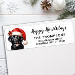 Labrador Retriever Santa Christmas Return Address Label<br><div class="desc">Black Labrador Retriever Christmas Return Address Labels Spread holiday cheer with our delightful Black Labrador Retriever Christmas Return Address Labels! Perfect for Labrador lovers, these labels add a touch of festive charm to your holiday correspondence. Features Charming Design: Each label features an adorable black Labrador Retriever wearing a cheerful Santa...</div>