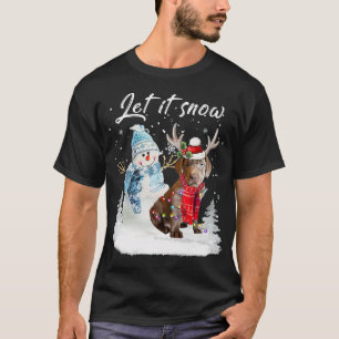 Labrador Retriever Santa Dog Christmas Snowman Xma T-Shirt