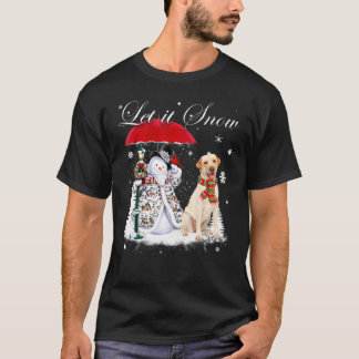 Labrador Retriever Santa Dog Christmas Snowman Xma T-Shirt