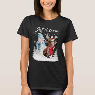 Labrador Retriever Santa Dog Christmas Snowman Xma T-Shirt