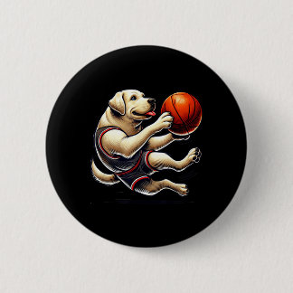 Labrador Retriever Shooting Basball Button