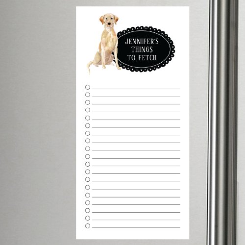 Labrador Retriever Shopping List   Magnetic Notepad