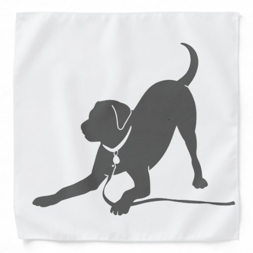 Labrador retriever silhouette bandana