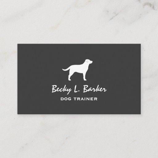 Customizable Labrador Retriever Silhouette Business Cards